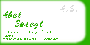abel spiegl business card